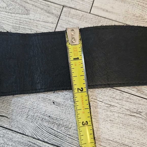 Golden Hands Lee Bernay Vintage Belt Brass Enamel Buckle Suede Belt Boho Hippie - Picture 3 of 8